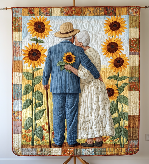 Holding Hand Til We Die Couple Quilted Blanket GFTONL553