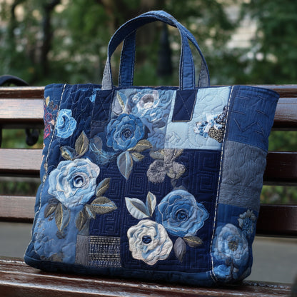 Blue Roses Quilted Tote Bag GFTONL5561