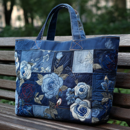 Blue Roses Quilted Tote Bag GFTONL5563