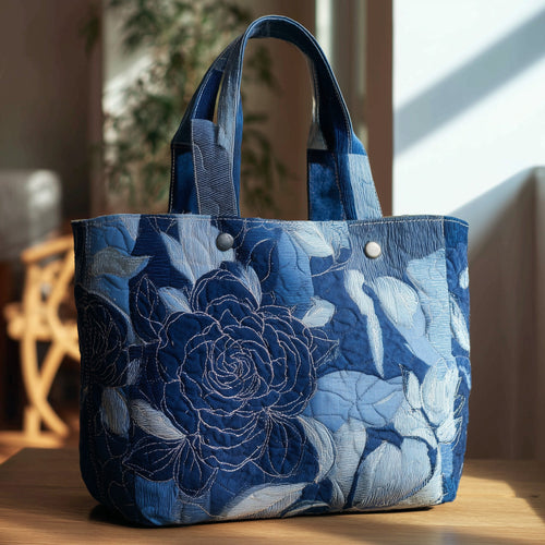 Blue Petal Quilted Tote Bag GFTONL5572