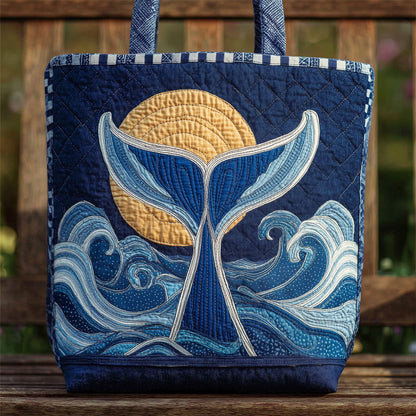 Blue Whale Quilted Tote Bag GFTONL5585