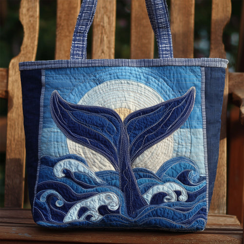 Blue Whale Quilted Tote Bag GFTONL5590