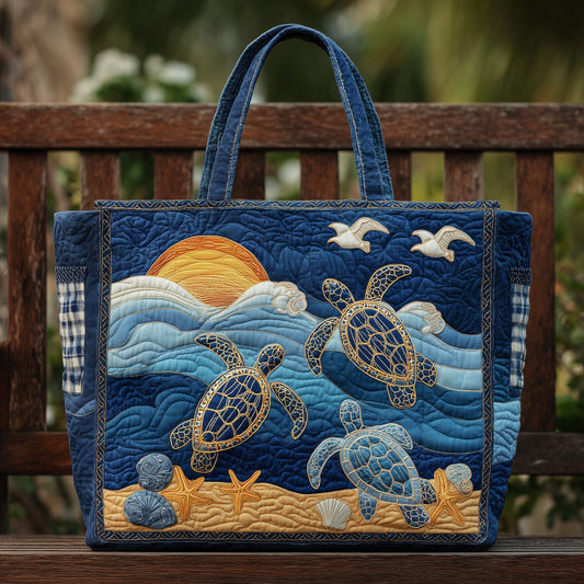 Ocean Turtle Quilted Tote Bag GFTONL5594