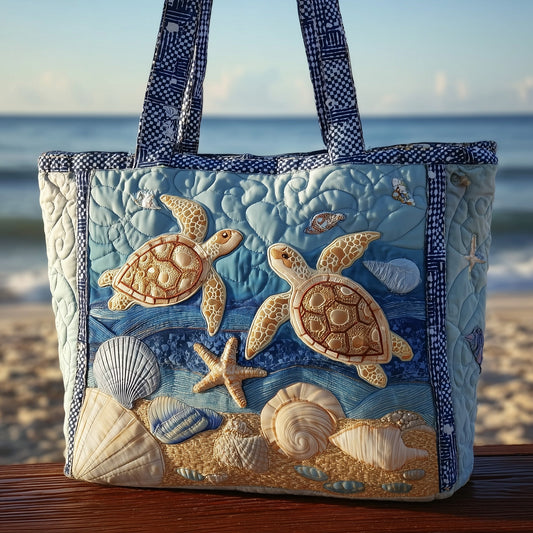 Turtle Drift Quilted Tote Bag GFTONL5606