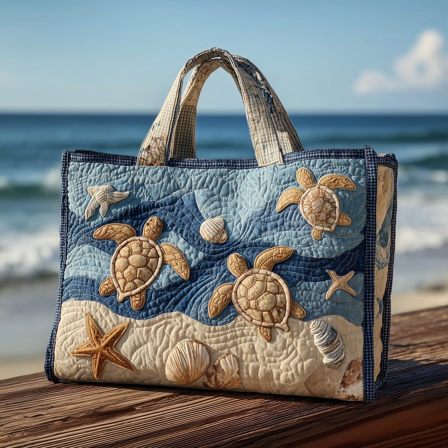 Ocean Wanderer Quilted Tote Bag GFTONL5618