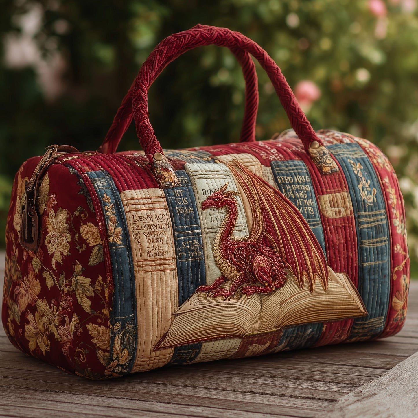 Library Dragon Quilted Duffle Bag GFTONL5644