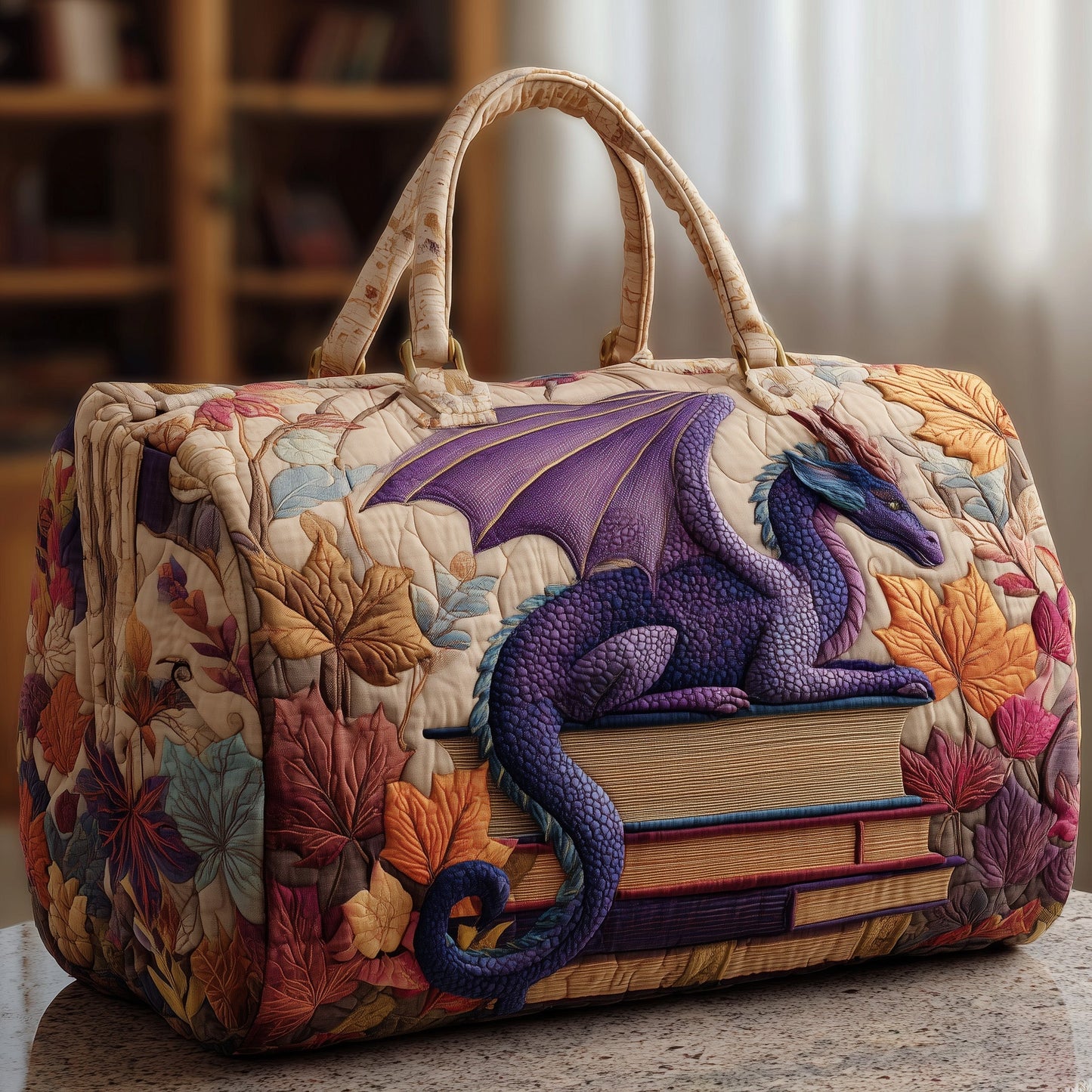 Purple Dragon Quilted Duffle Bag GFTONL5647