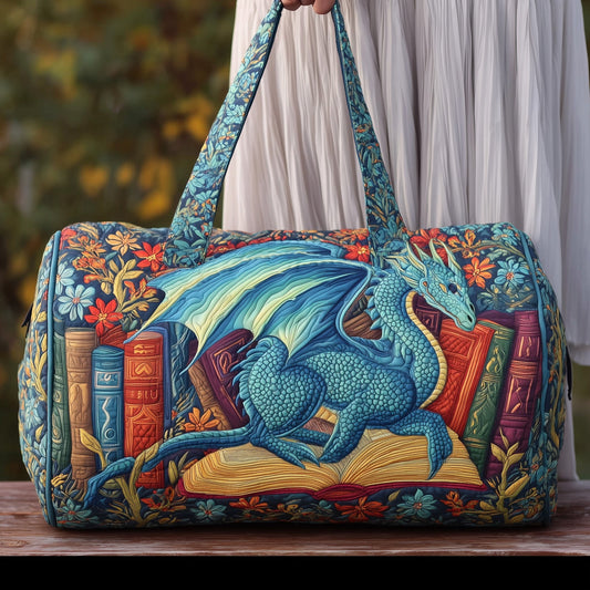 Dragon And Books Quilted Duffle Bag GFTONL5653