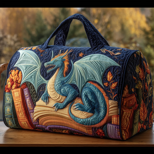 Dragon And Books Quilted Duffle Bag GFTONL5654