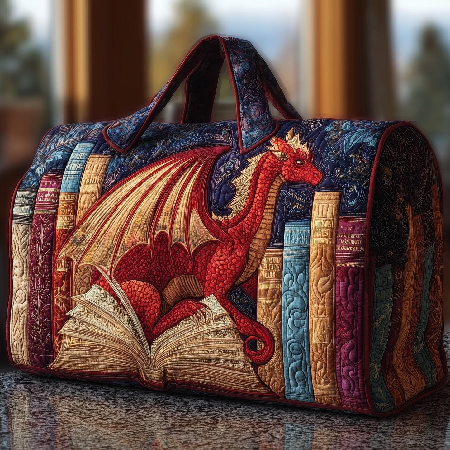 Vintage Dragon Quilted Duffle Bag GFTONL5657