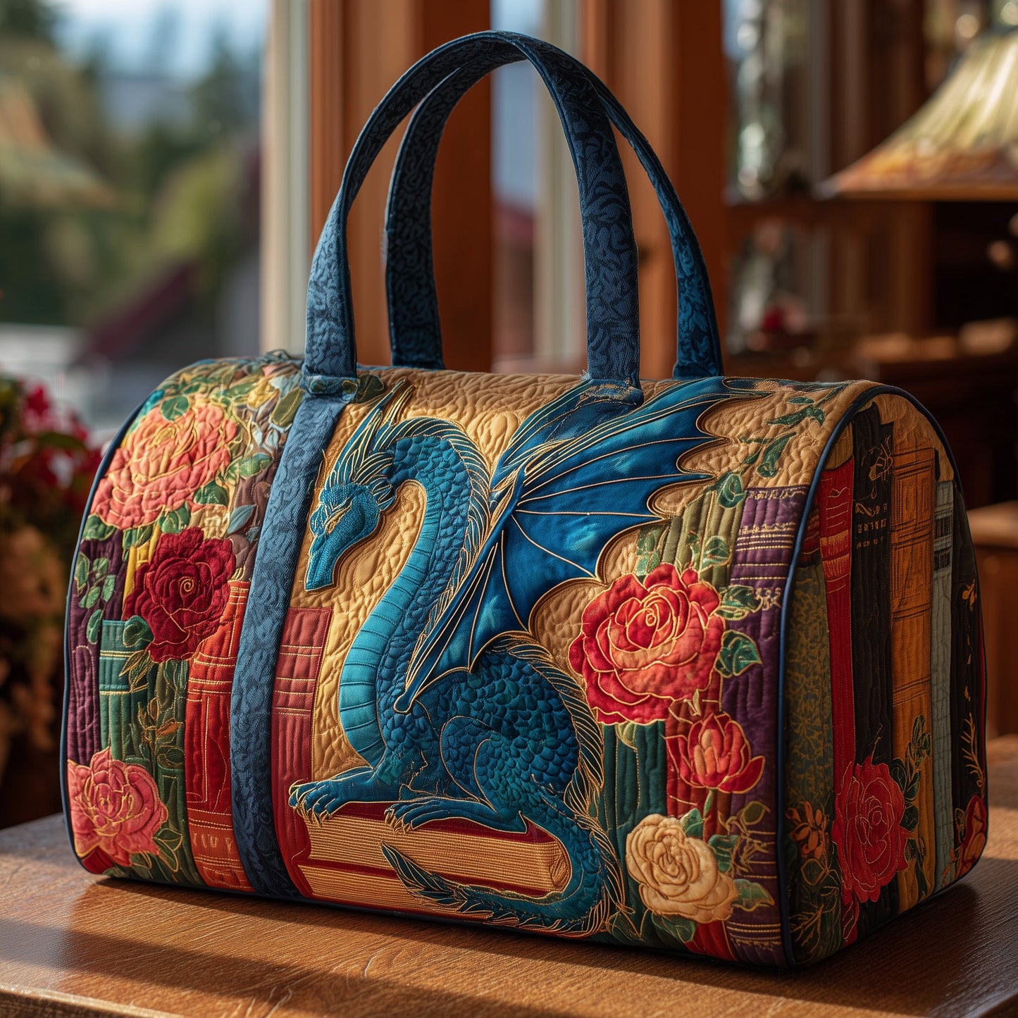 Blue Dragon Quilted Duffle Bag GFTONL5658