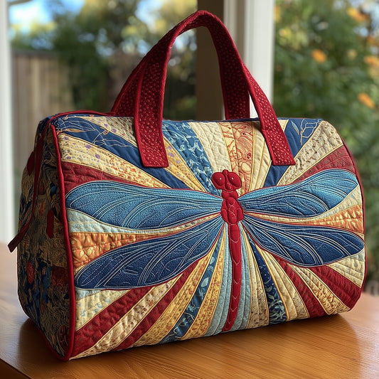 Rustic Dragonfly Quilted Duffle Bag GFTONL5690