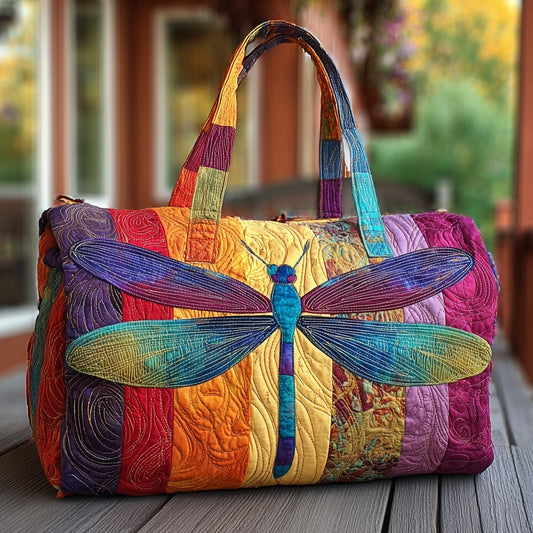 Sunshine Dragonfly Quilted Duffle Bag GFTONL5693