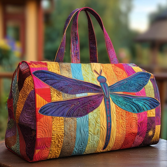 Sunshine Dragonfly Quilted Duffle Bag GFTONL5698