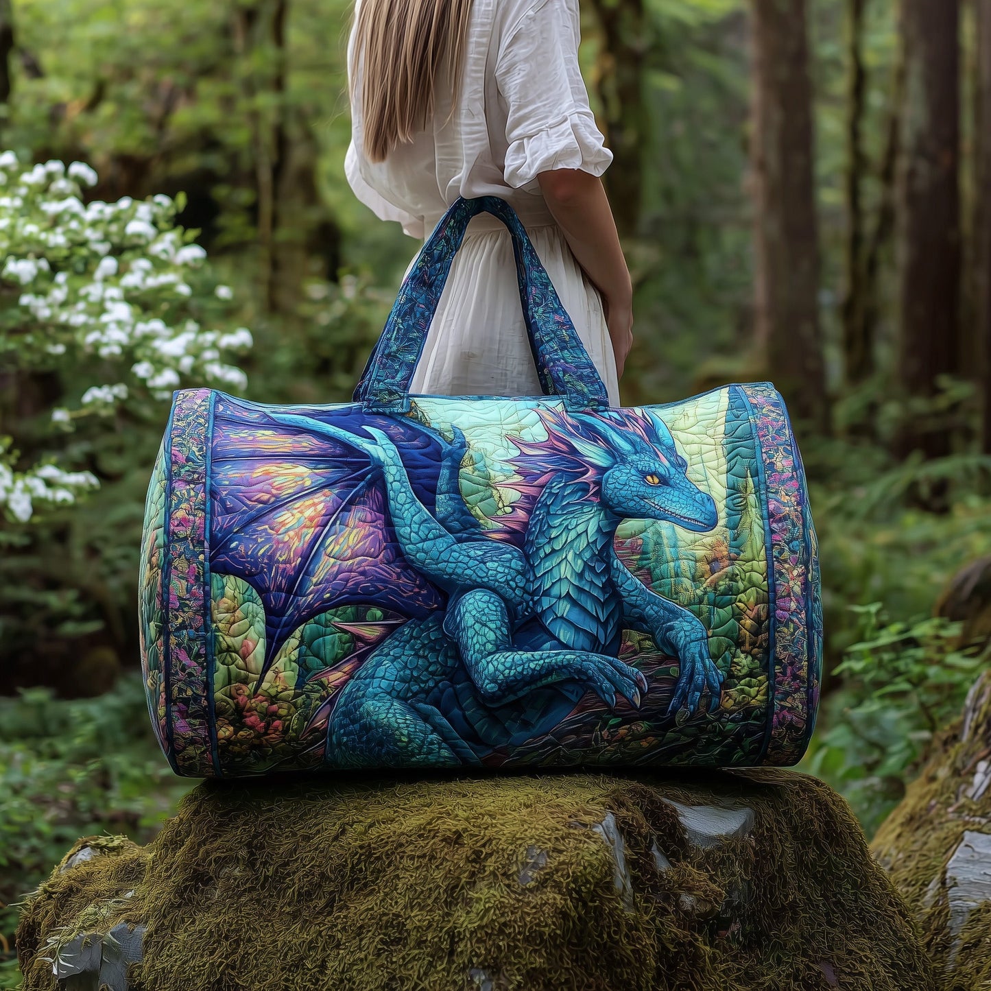 Forest Dragon Quilted Duffle Bag GFTONL5714