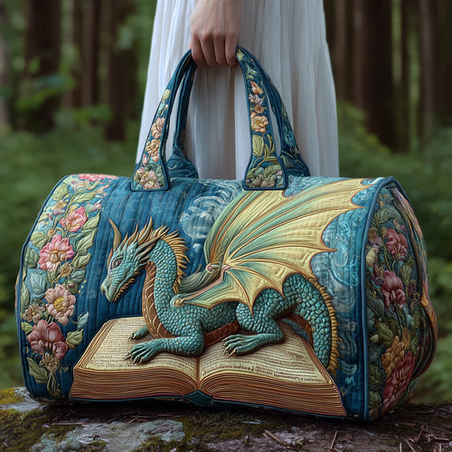 Dragon And Book Quilted Duffle Bag GFTONL5715