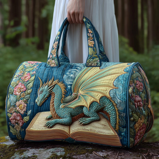 Dragon And Book Quilted Duffle Bag GFTONL5715