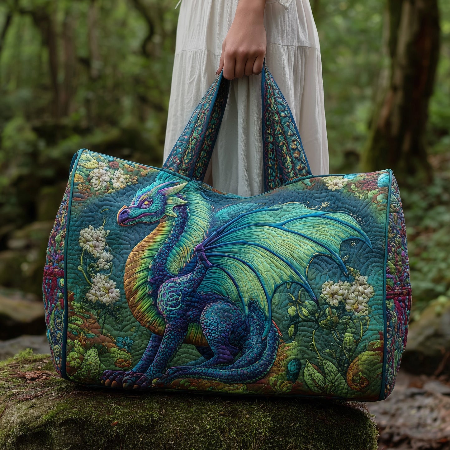 Forest Dragon Quilted Duffle Bag GFTONL5720