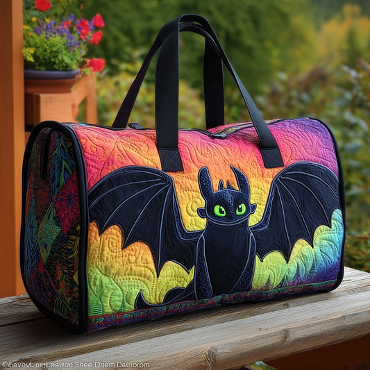 Black Dragon Quilted Duffle Bag GFTONL5724