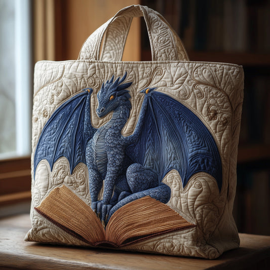 Bookish Dragon Quilted Tote Bag GFTONL5730