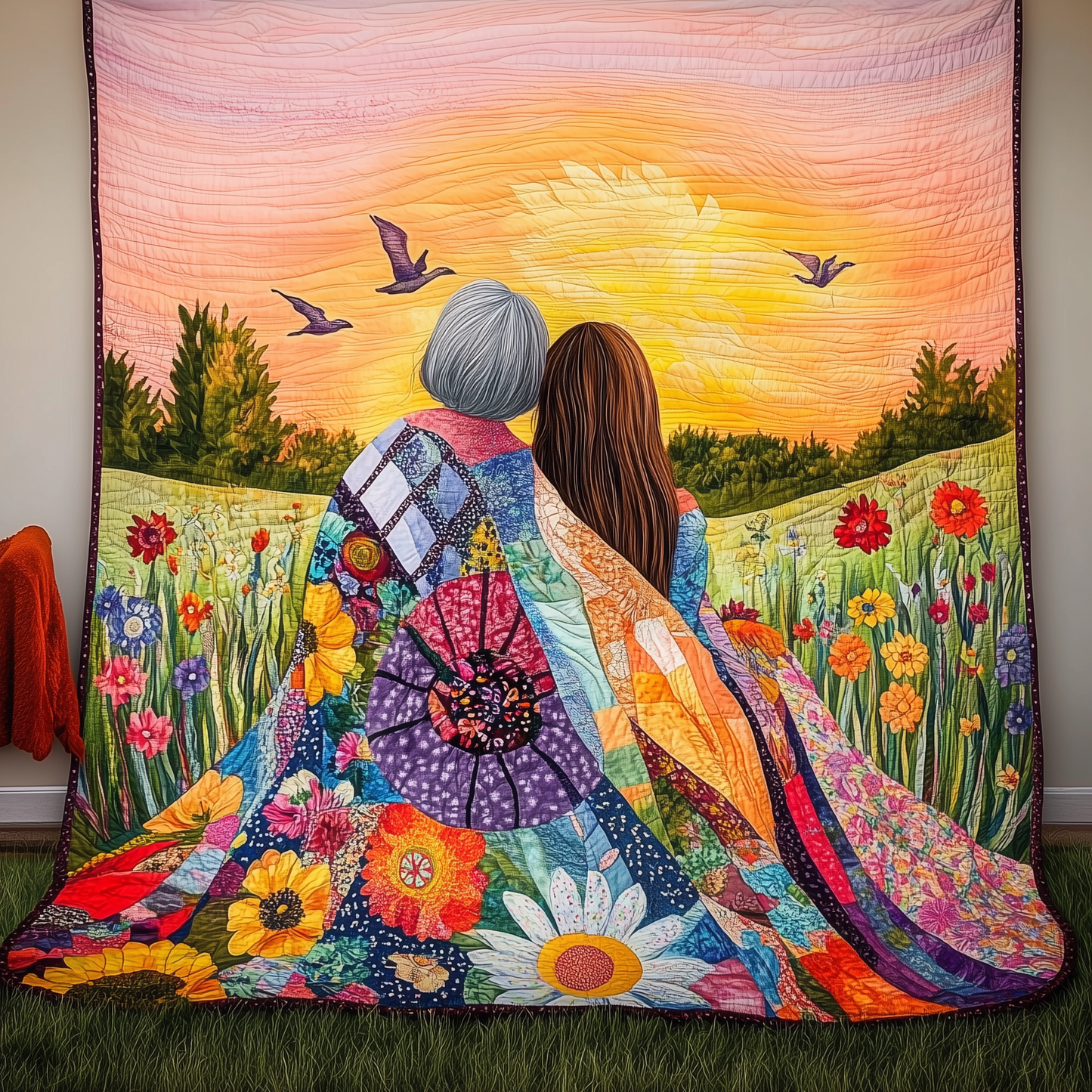 Mother & Daughter A Bond That Can't Be Broken Quilted Blanket GFTONL573