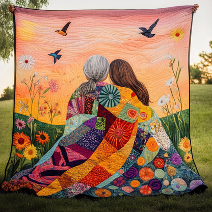 Mother & Daughter A Bond That Can't Be Broken Quilted Blanket GFTONL574