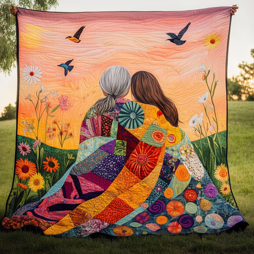 Mother & Daughter A Bond That Can't Be Broken Quilted Blanket GFTONL574