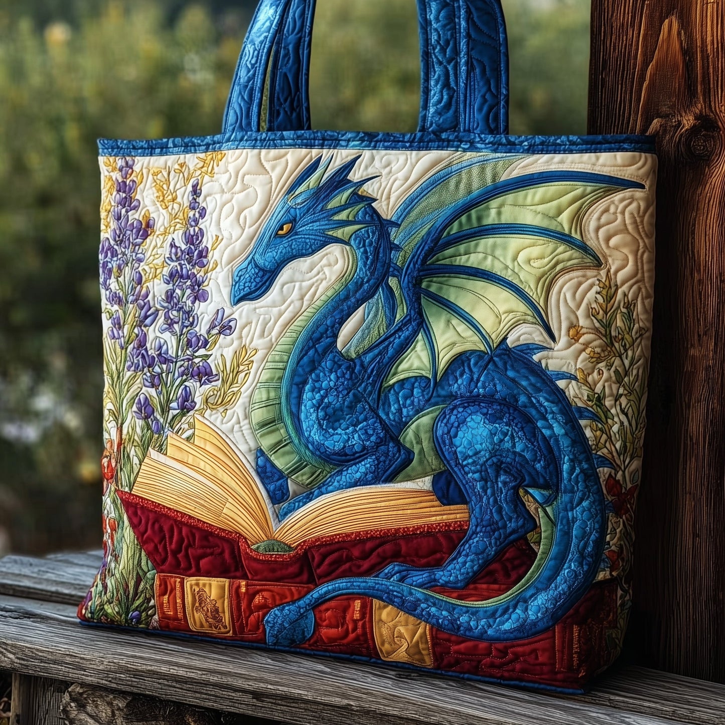 Bookish Dragon Quilted Tote Bag GFTONL5755