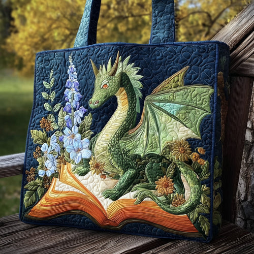 Reading Dragon Quilted Tote Bag GFTONL5764