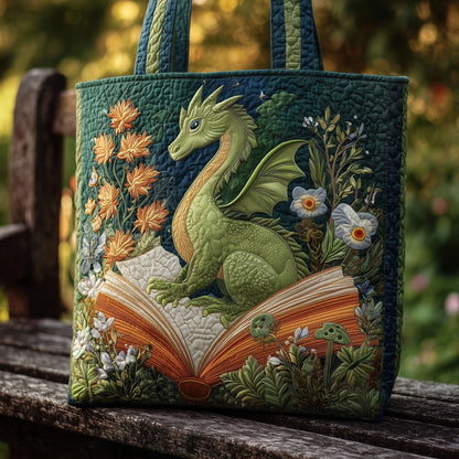 Reading Dragon Quilted Tote Bag GFTONL5769