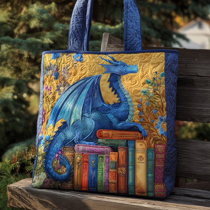 Bookworm Dragon Quilted Tote Bag GFTONL5772