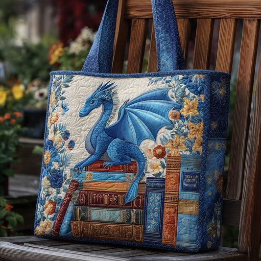 Bookworm Dragon Quilted Tote Bag GFTONL5773