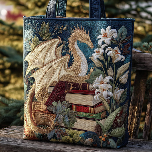 Floral Dragon Quilted Tote Bag GFTONL5792