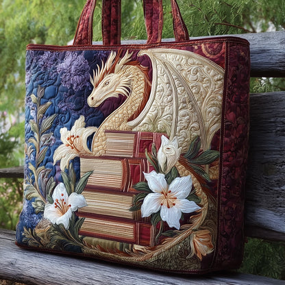 Floral Dragon Quilted Tote Bag GFTONL5793