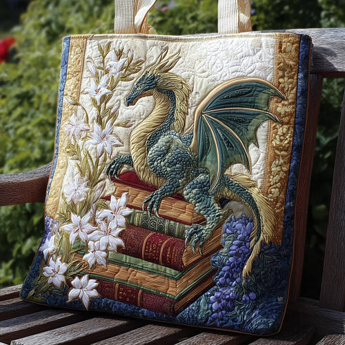 Bookish Dragon Quilted Tote Bag GFTONL5794