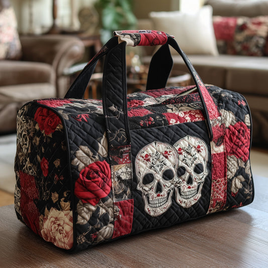 Skull Couple Quilted Duffle Bag GFTONL5802