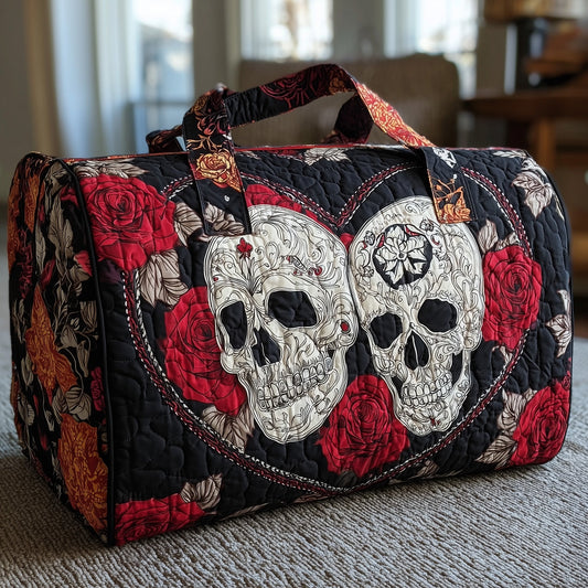 Skull Couple Quilted Duffle Bag GFTONL5804