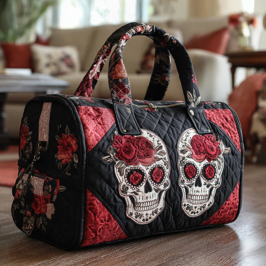 Skull Couple Quilted Duffle Bag GFTONL5805