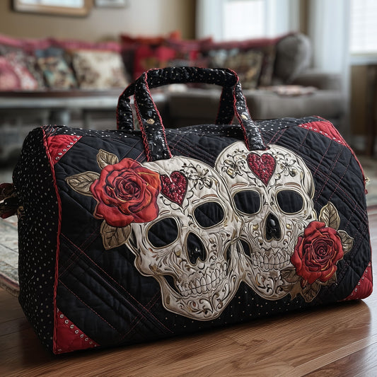 Skull Couple Quilted Duffle Bag GFTONL5808