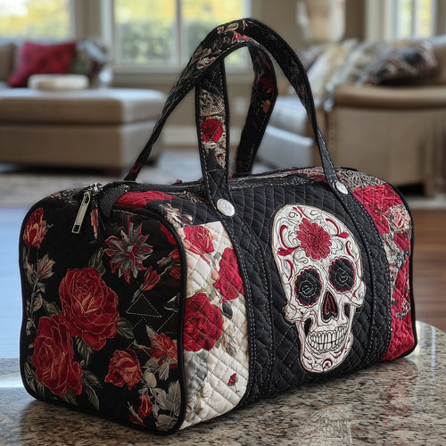 Floral Skull Quilted Duffle Bag GFTONL5811
