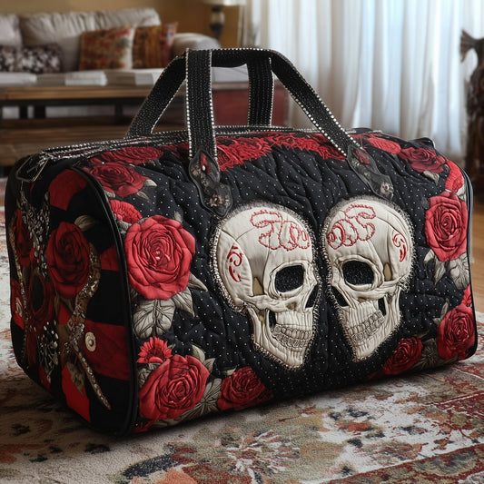 Skull Couple Quilted Duffle Bag GFTONL5812
