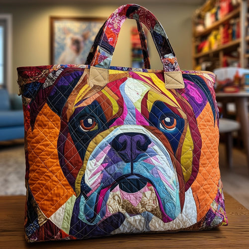 Bulldog Quilted Tote Bag GFTONL5821