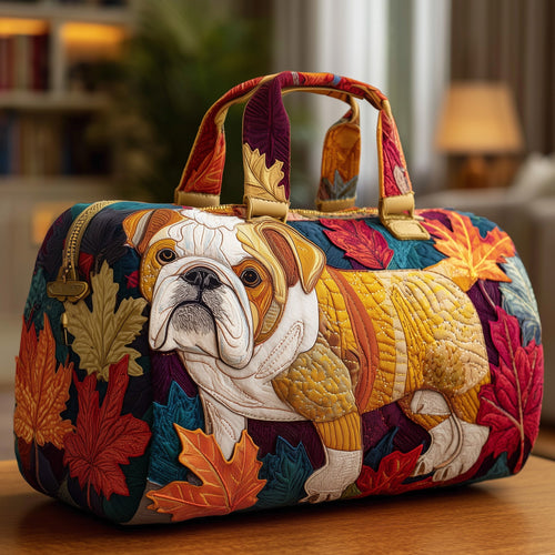 Autumn Bulldog Quilted Duffle Bag GFTONL5830
