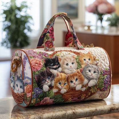 Purrfect Basket Quilted Duffle Bag GFTONL5833