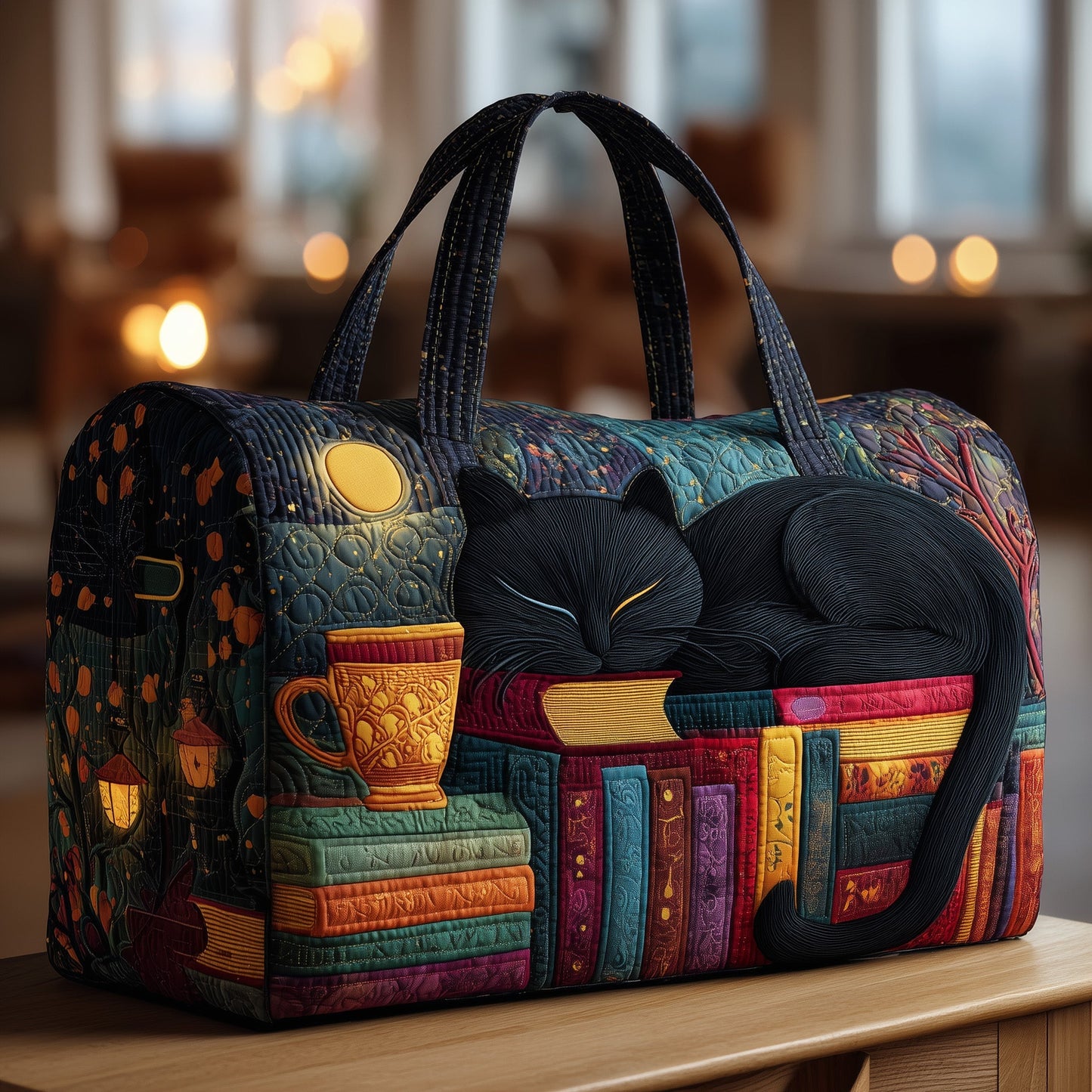 Sleep Cat Quilted Duffle Bag GFTONL5835