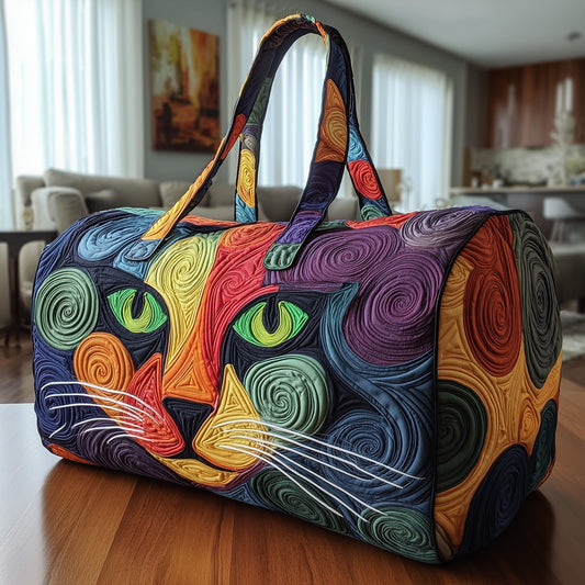 Swirl Cat Quilted Duffle Bag GFTONL5843
