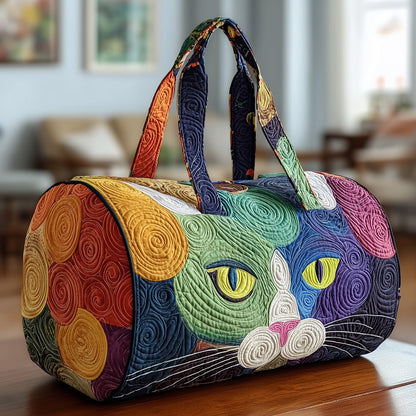 Swirl Cat Quilted Duffle Bag GFTONL5844