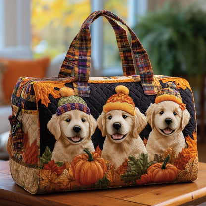 Fall Golden Retriever Quilted Duffle Bag GFTONL5847
