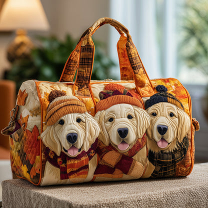 Fall Golden Retriever Quilted Duffle Bag GFTONL5850