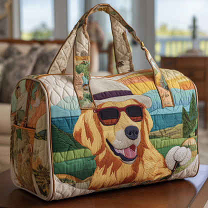 Golf Golden Retriever Quilted Duffle Bag GFTONL5852